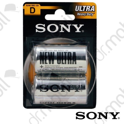 Elem Sony SUM1 R20, D-R20 góliát Carbon Zinc - 1,5V - 2 db/csomag